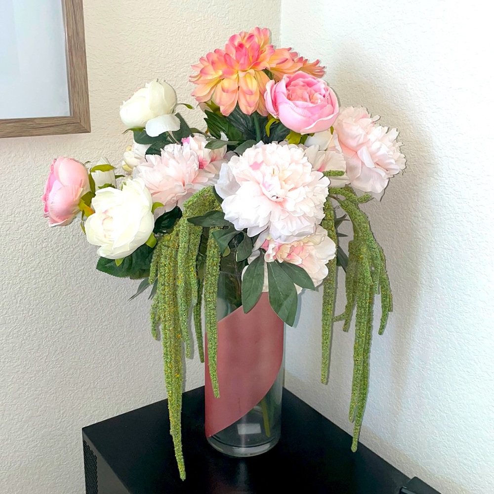 Pastel Artificial Floral Arrangement Home Decor